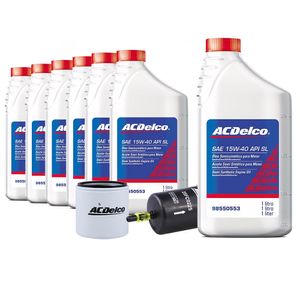 Kit Troca De Óleo 15w40 + Filtros 7 Litros Prisma /agile /celta /meriva /montana /corsa Acdelco KIT1