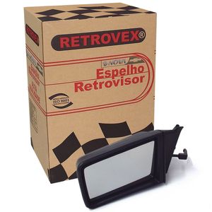 Espelho Retrovisor 2 E 4 Portas Lado Esquerdo  Com Controle Monza Retrovex RX2221