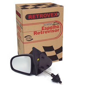 Espelho Retrovisor 2 E 4 Portas Lado Esquerdo  Com Controle Celta Retrovex RX2229