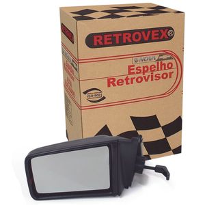 Espelho Retrovisor 2 E 4 Portas Lado Esquerdo  Com Controle Monza Retrovex RX2225