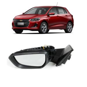 Espelho Retrovisor Lado Esquerdo Fecha Elétrico + Sensor Onix Peças Genuínas GM 26280589