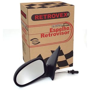 Espelho Retrovisor 2 Portas Lado Esquerdo  Com Controle Gol Retrovex RX1111