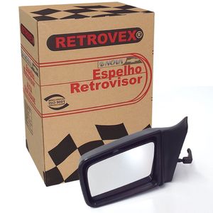 Espelho Retrovisor 2 E 4 Portas Lado Esquerdo  Com Controle Monza Retrovex RX2217