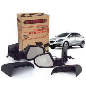 Par De Espelho Retrovisor Com Controle Manual  Onix /prisma Retrovex KIT826