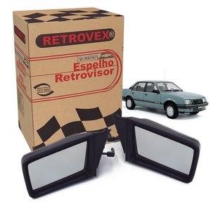 Par De Espelho Retrovisor Com Controle Manual  Monza Retrovex KIT841
