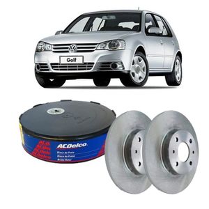 Par Disco Freio Dianteiro Volkswagen Golf Acdelco KIT2574