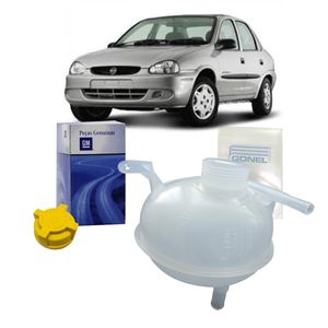 Reservatorio De Radiador Com Tampa Classic /2 Bicos Kit Nova KIT2769