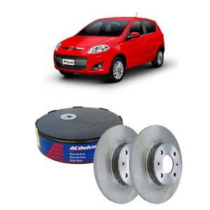 Par Disco Freio Solido Dianteiro Palio 1.0 8v Flex 1.4 Flex Acdelco KIT2593