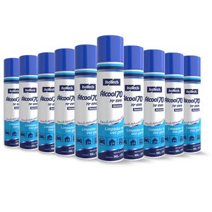 10 Álcool Aerossol Spray 70 Inpm 350ml  Isotech IT336PX10