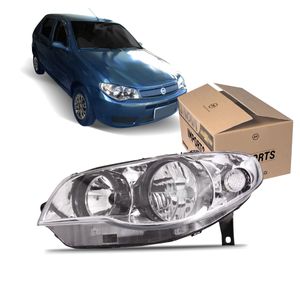 Farol Dianteiro Cromado Lado Esquerdo Palio Imports MC064613