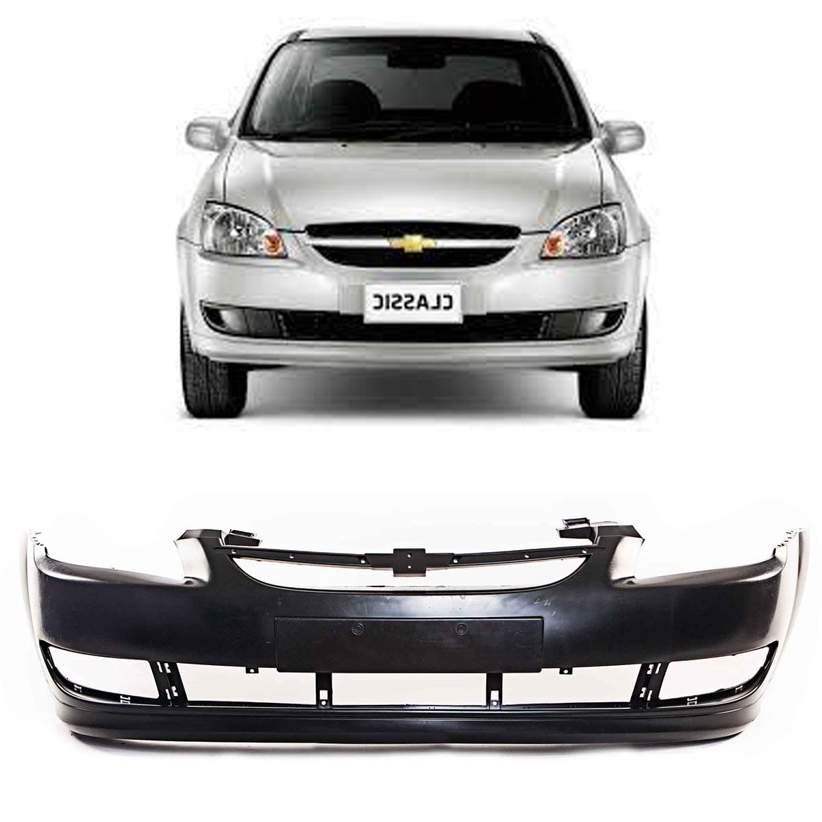 バートマン Para-choque Diant . Preto Classic Loma Plast LHT604
