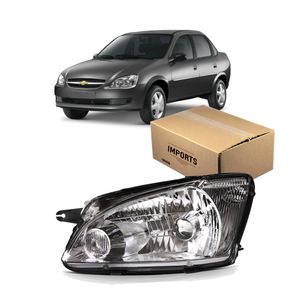 Farol Dianteiro Lado Esquerdo Corsa 2011 A 2016 Imports MC062054