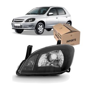 Farol Dianteiro Mascara Negra Lado Esquerdo Celta Imports MC055761