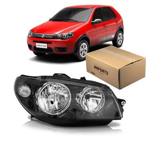 Farol Dianteiro Mascara Negra Lado Direito Palio Imports MC023051