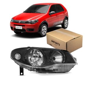 Farol Dianteiro Mascara Negra Lado Direito Palio Imports MC056979