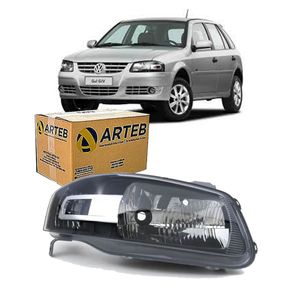 Farol H4 Power Mascara Negra Saveiro Iv Lado Direito Gol /parati /saveiro Arteb 160702