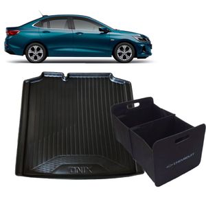 Tapete Bandeja Porta-malas Plus Premier Sedan + Caixa Organizadora Retrátil Onix Peças Genuinas GM K