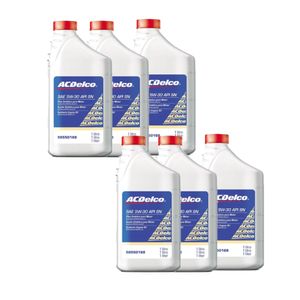 6 Litros De Óleo Motor 5w30 Sn 100 Sintético Acdelco 1424 KIT380
