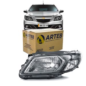Farol Lado Esquerdo Mascara Negra Onix /prisma Arteb 160813
