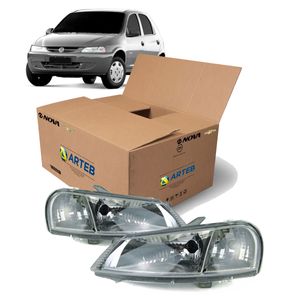 Par Farol Dianteiro Cromado Arteb Celta KIT2475 160391 160392