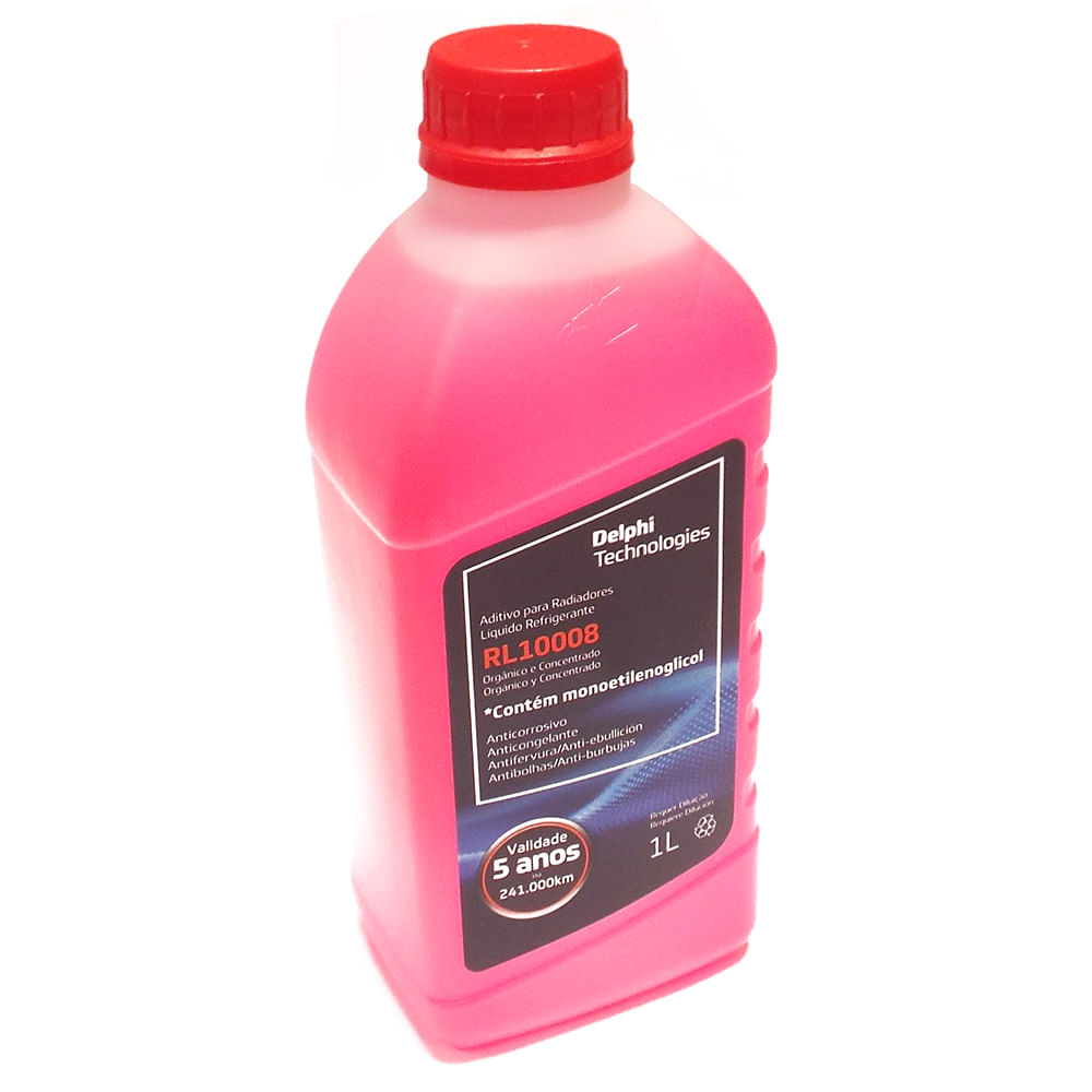 2 Aditivos De Radiador Concentrado Ecológico [vermelho] 1l Delphi