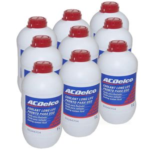 9 Aditivos Para Radiador Diluido Acdelco Vermelho Ecológico 1lOnix /prisma /agile /astra /celta /mer