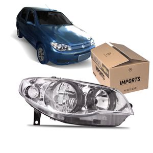 Farol Dianteiro Cromado Lado Direito Palio Imports MC064612