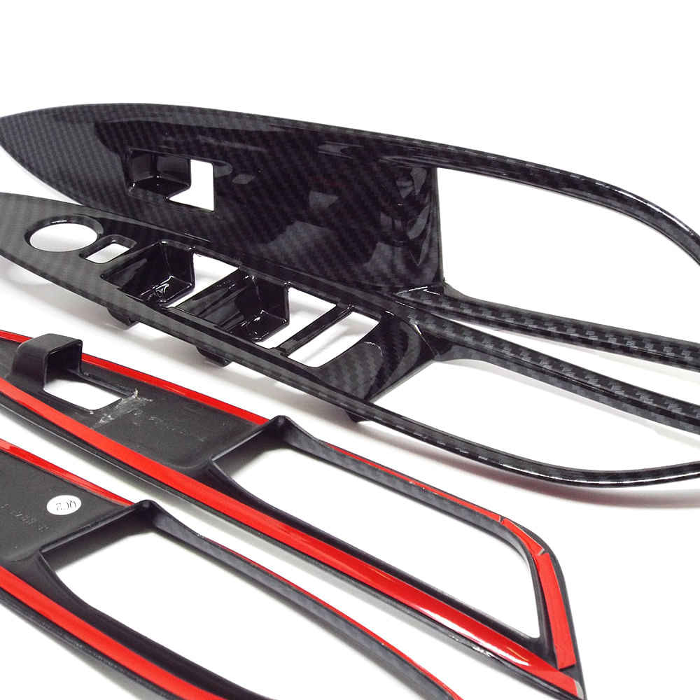 Aplique Da Porta Botão Vidro Elétrico Carbono 3d Onix 1.0l turbo