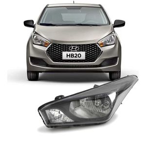 Farol Moldura Preta Texturizada Lado Esquerdo Hb20 Arteb 160799