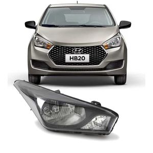 Farol Moldura Preta Texturizada Lado Direito Hb20 Arteb 160800