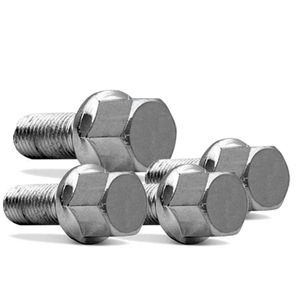 4 Parafuso De Rodas Cromado 17mm Monza Jahu KIT2120
