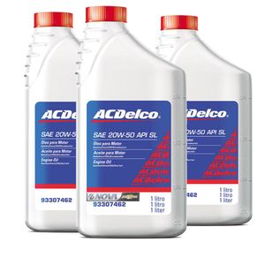 Kit Óleo Para Motor 20w50 Sl 3 Litros Celta /meriva /montana /tigra /chevette /ipanema /corsa Acdelc