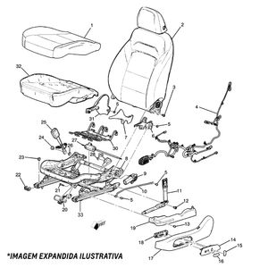 Almofada Assento Banco Peças Genuínas Gm Peças Genuínas GM 52025607