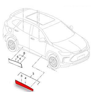 Moldura Da Porta Dianteira Lado Direito Tracker 1.0 1.2 turbo Peças Genuínas GM 26227790