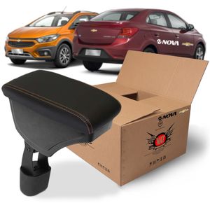 Apoio Encosto De Braço Descanso Preto Costura Laranja Onix /prisma NAT NT400705