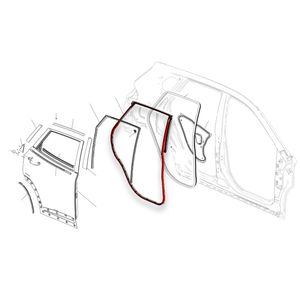 Borracha De Porta Traseira Lado Direito Externa Tracker 1.0 1.2 turbo Peças Genuínas GM 26700827