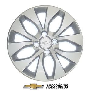 Calota Aro 15 Prata 4 Furos  Onix /prisma /spin Acessórios Chevrolet 52085790