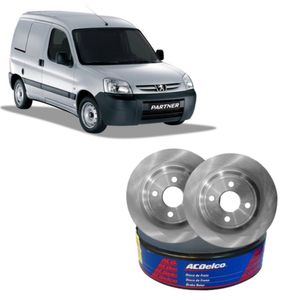 Par Disco Freio Dianteiro Sólido Peugeot Partner- Partner Acdelco KIT2583