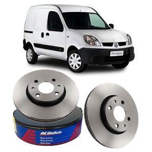 Par Disco Freio Dianteiro Renault Kangoo 1.0 16v Gas 1.6 8v Flex Acdelco KIT2599