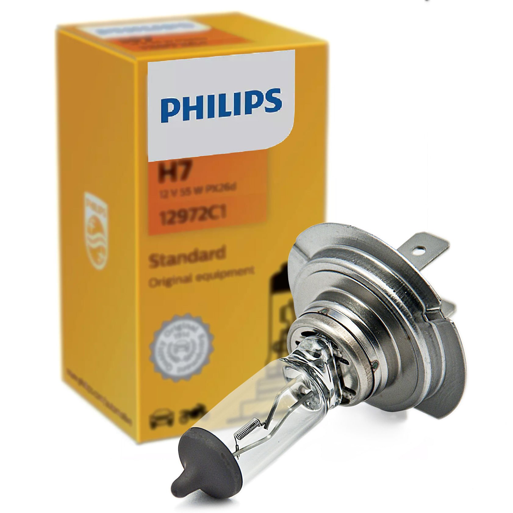 Lâmpada H7 Âmbar 12v 55w Philips Px26d 12972
