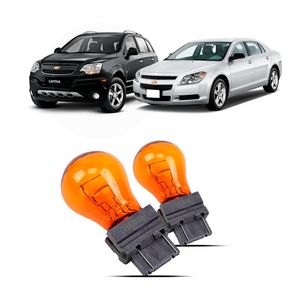 Par Lâmpada Seta Farol Dianteiro Captiva /malibu  Peças Genuínas GM KIT2430