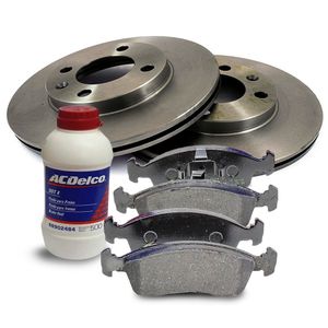 Kit Freio Disco + Pastilhas E Fluido Dot4 Onix Sem Abs com Abs /prisma Kit Nova KIT267