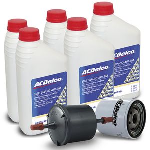 Troca 5 Óleo 5w30 + 2 Filtros Astra 2.0 Flex 8v /s10 2.4 /zafira /blazer /vectra Acdelco 378K52F