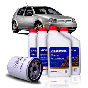 Kit Troca Óleo 5w-40 Api Sn + Filtro De Golf 1.6 1.8 1.8 20v 2.0 8v Kit Nova KIT2046