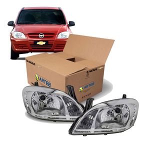 Par Farol Cromado 160661 160662   Prisma /celta Arteb KIT2478