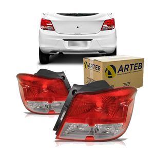 Par Lanterna Traseira Bicolor Arteb Hatch Onix KIT2509 460433 460434