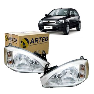 Par Farol Cromado Corsa Montana /corsa Arteb KIT2482 160719 160720