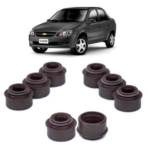 Kit 8 Retentores Vedador De Válvulas Escape Ou Admissão 8v Prisma /astra /celta /meriva /montana /s1