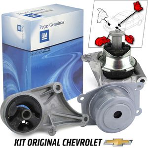 Kit 3 Coxim Do Motor 8v + Câmbio Manual  Astra /zafira /vectra Peças Genuínas GM KIT542B