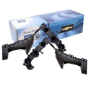 Par De Trilho Guia Do Parachoque Traseiro Hatch Sonic Peças Genuínas GM KIT501